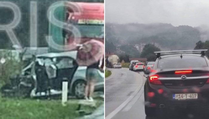 Sudar kamiona i automobila na magistralnom putu M-17