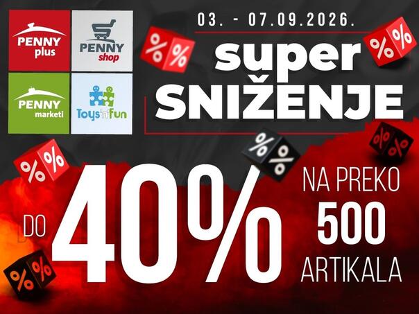 SUPER SNIŽENJE u Penny poslovnicama: Više od 500 artikala sniženo do 40% – akcija dostupna i online!