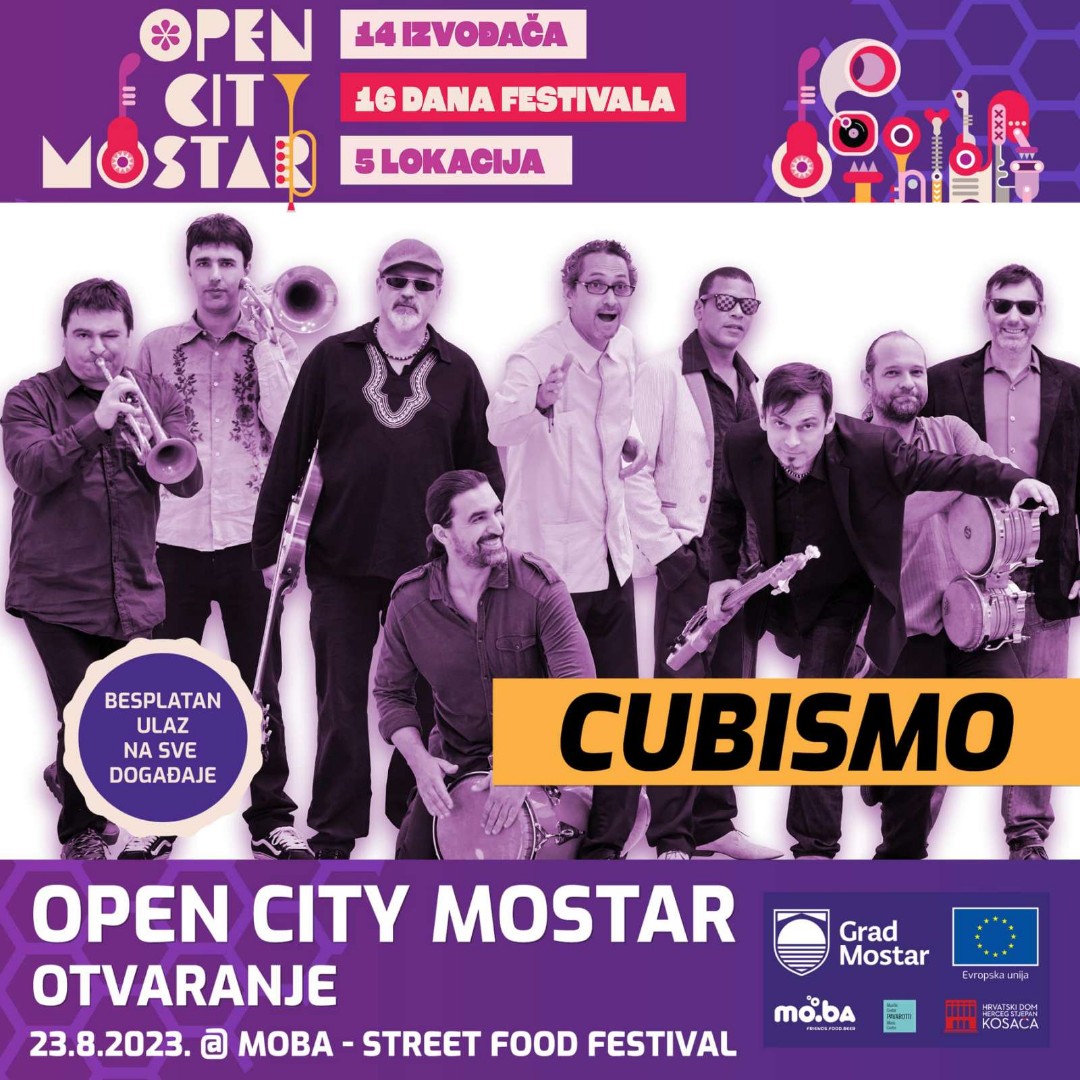 Sutra otvaranje Open City Mostar festivala, nastupa Cubismo