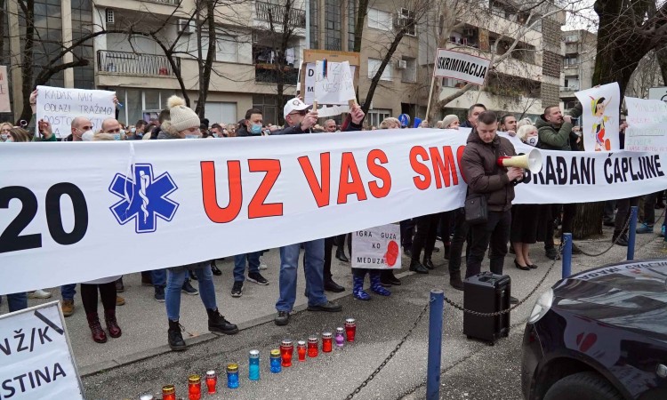 Sutra protestna šetnja Nezavisnog sindikata zaposlenika SKB Mostar