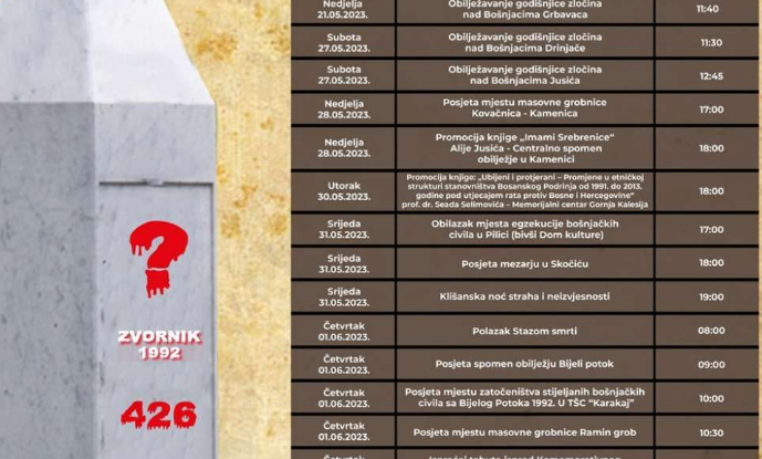 Sutra u Kalesiji Dan žalosti zbog kolektivne dženaze u Memorijalnom centru