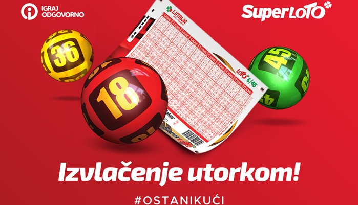 Sutrašnje izvlačenje brojeva igre SuperLOTO odigrajte iz topline svojih domova   