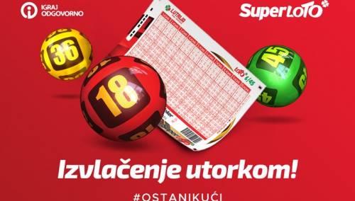 Sutrašnje izvlačenje brojeva igre SuperLOTO odigrajte iz topline svojih domova