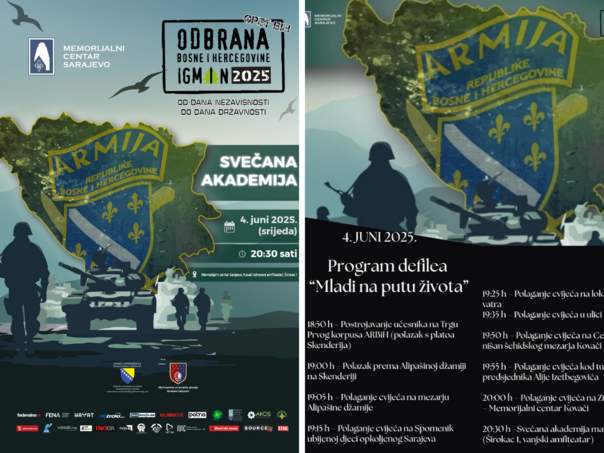 Svečana akademija 'Odbrana BiH – Igman 2025' i Defile mladih na putu života 4. juna