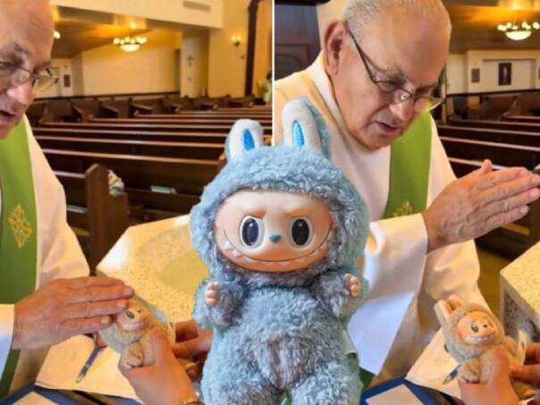 Sveštenik u Italiji krstio labubu lutku u crkvi