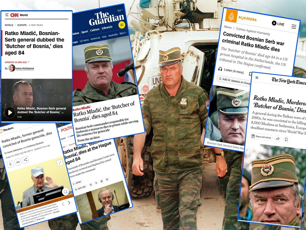 Svjetski mediji o smrti ratnog zločinca Mladića: "Kasapin iz Bosne" preminuo u Haagu