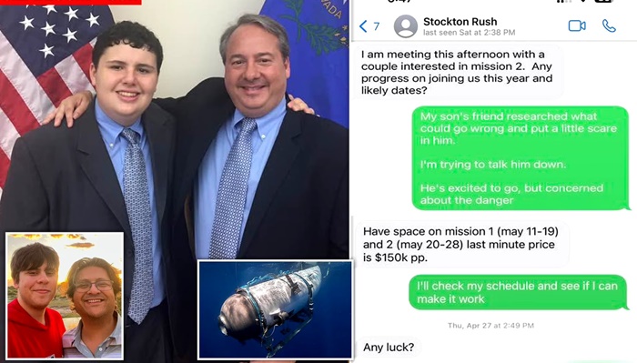 Tajkun odbio karte za sebe i sina na Titanu: Otkrio poruke šefa OceanGatea