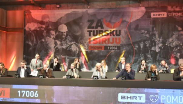 Teleton: Prikupljeno blizu 290.000 KM za narod Turske i Sirije