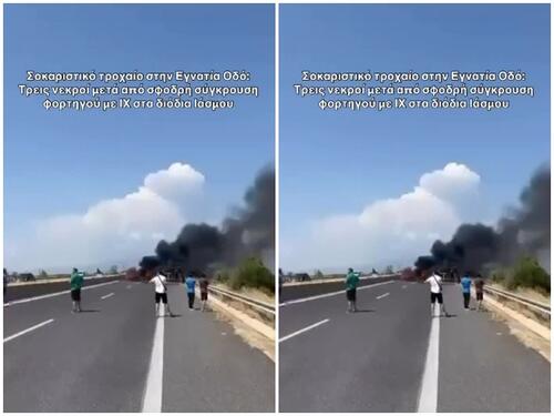 Teška nesreća na autoputu u Grčkoj, tri osobe izgorjele u autu