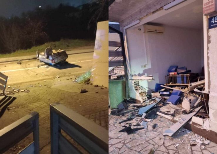 Teška nesreća u Gradačcu: Autom uletio u garažu, dvoje povrijeđeno