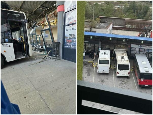 Teška nesreća u Živinicama: Autobus se zabio u stanicu, više povrijeđenih