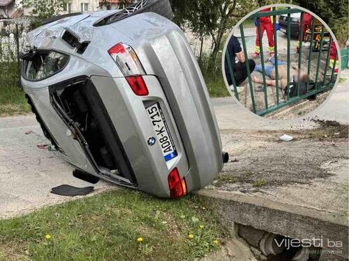 Težak udes u Bojniku, vozač prevezen na KUM