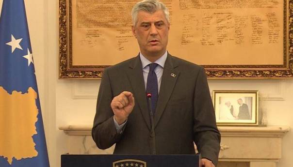 Thaci poručio da se više neće kandidovati za predsjednika