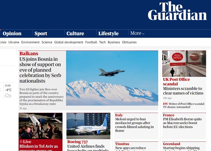 The Guardian: Znak podrške SAD-a uoči planirane proslave 9. januara