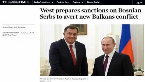 The Times: Zapad sprema sankcije za Dodika