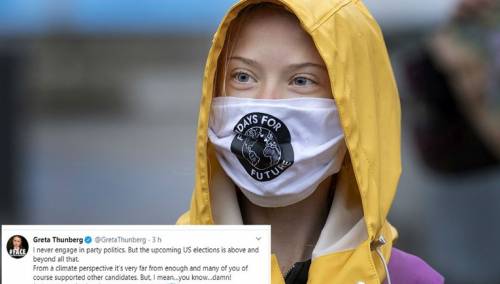 Thunberg podržala Joea Bidena u utrci za američke izbore