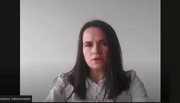 Tikhanovskaya na sastanku u Bruxellesu s ministrima vanjskih poslova EU