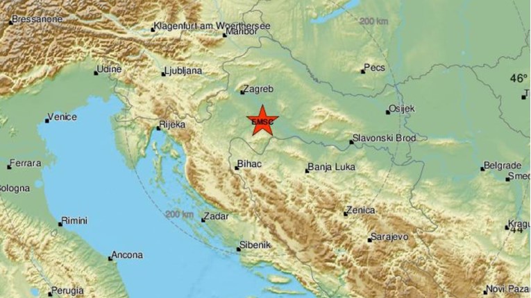 Tokom noći potres magnitude 3.0 kod Petrinje