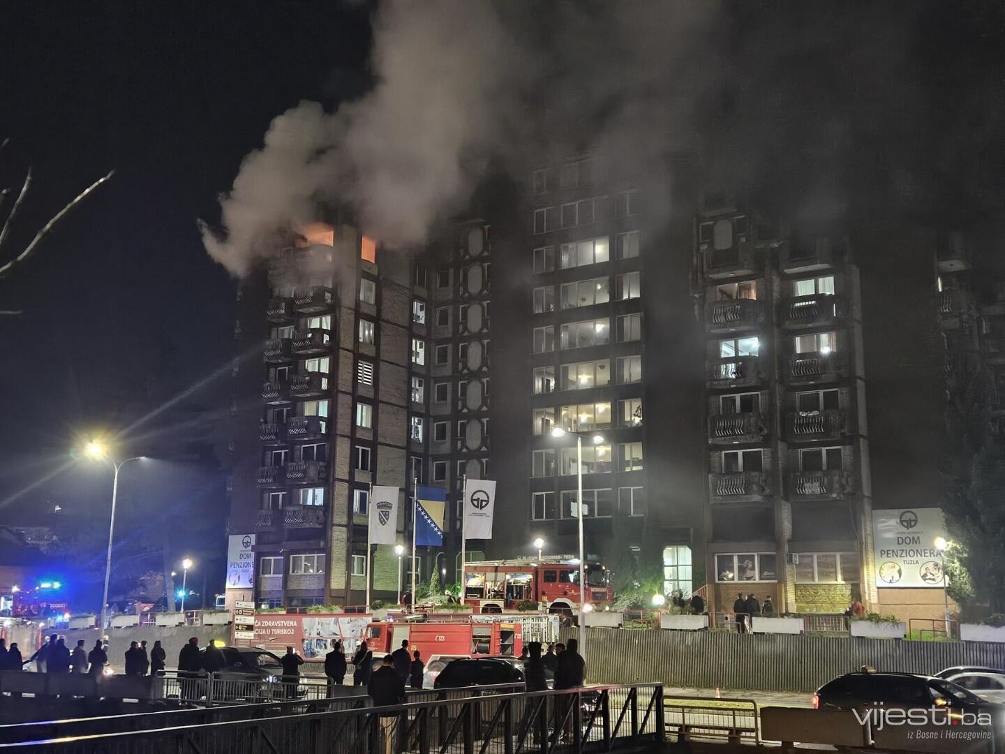 Tragedija u Tuzli: Najmanje sedam mrtvih u požaru u Domu penzionera