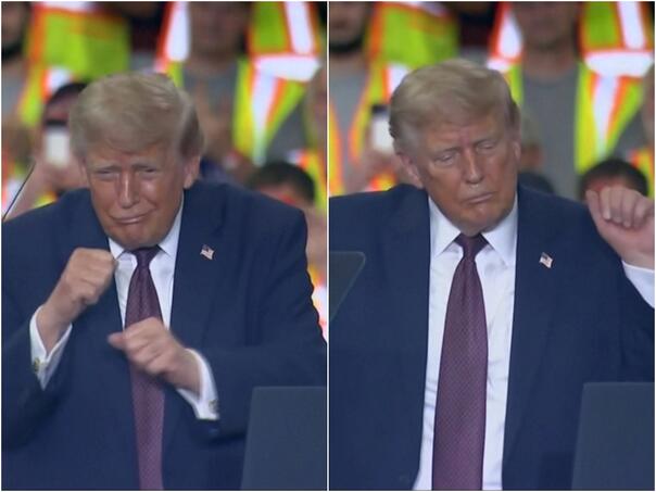 Trump na bini uz uzdahe "glumio" dizanje tegova i zgrozio dio publike