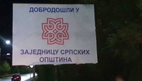 Transparent na Jarinju: 'Dobro došli u zajednicu srpskih opština'
