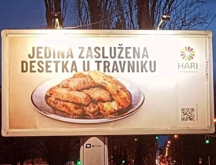 Travnički Hari oduševio reklamom za ćevape: 'Jedina zaslužena desetka u Travniku'