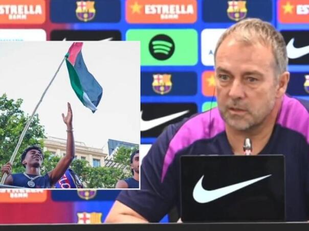 Trener Barcelone kritikovao Yamala jer je mahao sa zastavom Palestine