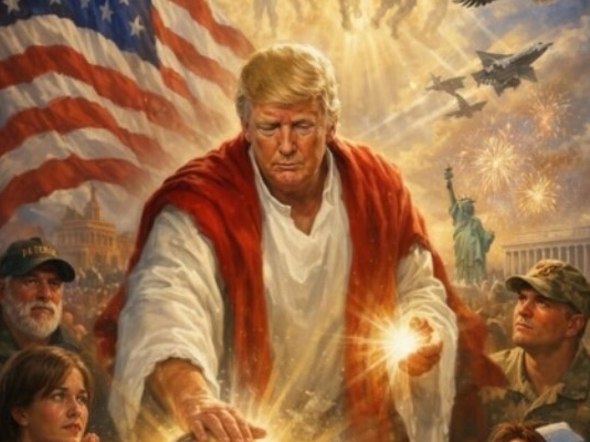 Trump fotografijom predstavio sebe kao "Isusa koji liječi bolesnika"