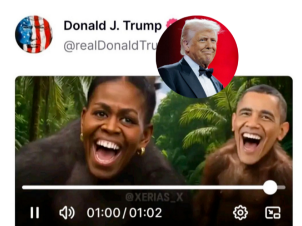 Trump o videu gdje su Obame prikazane kao majmuni: "Nisam pogriješio"