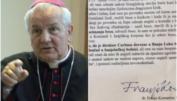 Tvrdnje biskupa Komarice: Banjalučke bebe 1992. mogle biti spašene