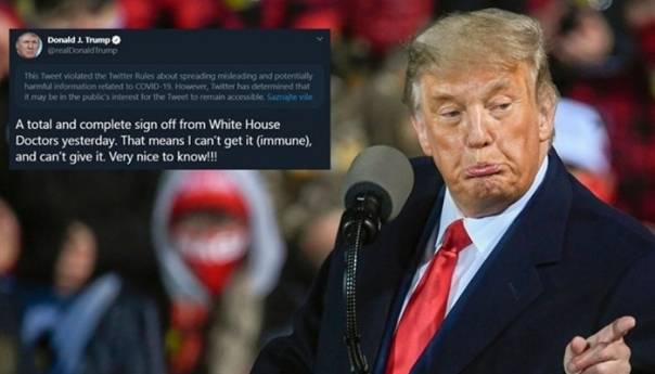Twitter stavio upozorenje na Trumpov tvit