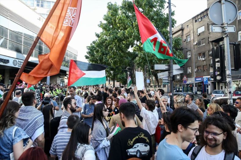 U Beogradu održan protest protiv izvoza oružja iz Srbije u Izrael