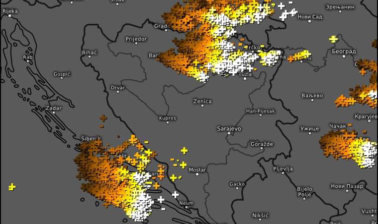 U BiH formirana dva olujna sistema, narednih dana smirivanje
