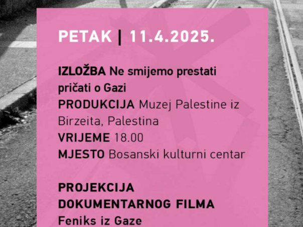 U BKC-u danas program posvećen Palestini