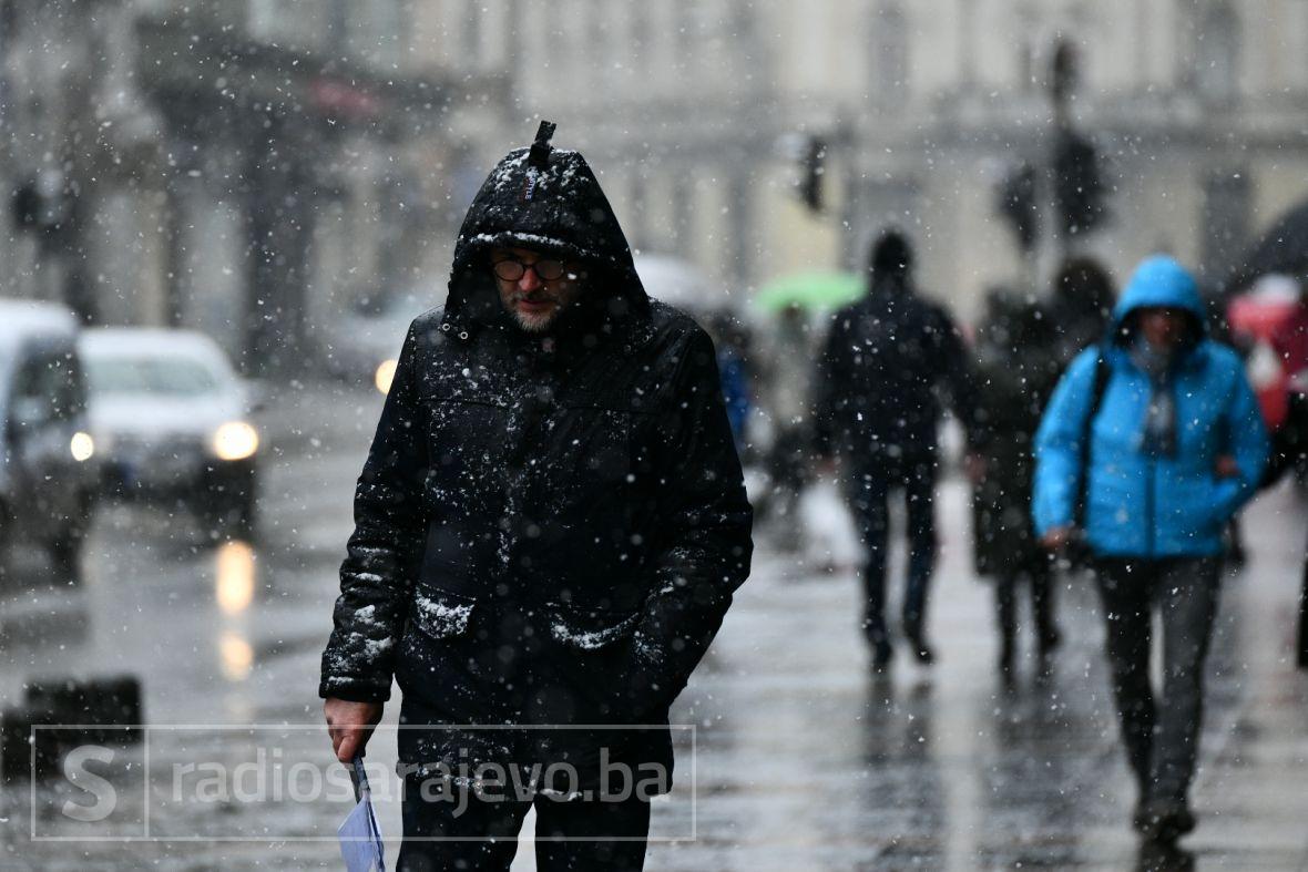 U Bosni danas pretežno oblačno sa snijegom, u Hercegovini kiša