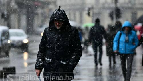 U Bosni danas pretežno oblačno sa snijegom, u Hercegovini kiša