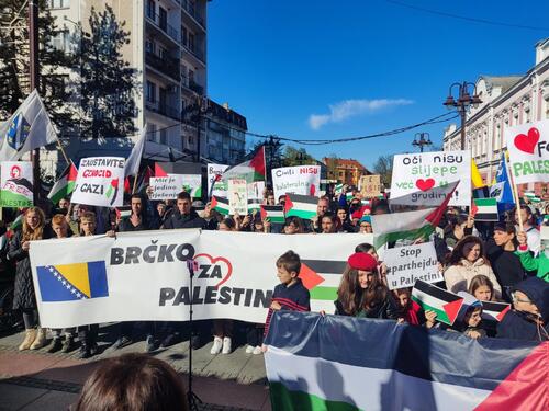U Brčkom više od hiljadu građana na skup podrške Palestini