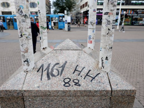 U centru Zagreba ispisani nacistički simboli