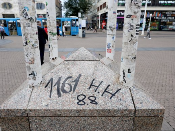 U centru Zagreba ispisani nacistički simboli