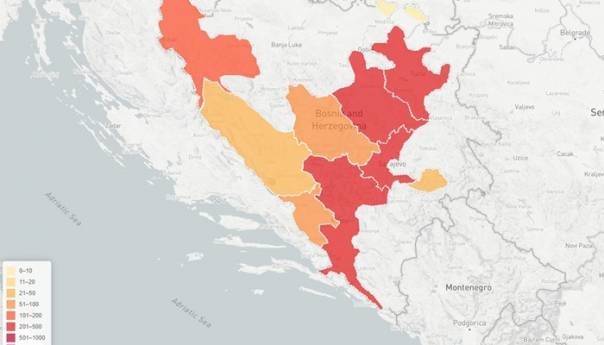 U FBiH 87 novooboljelih od koronavirusa