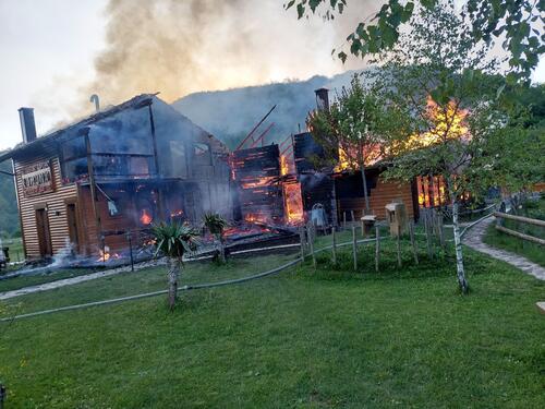 U Gornjem Ribniku kod Ključa izgorio restoran, nema povrijeđenih