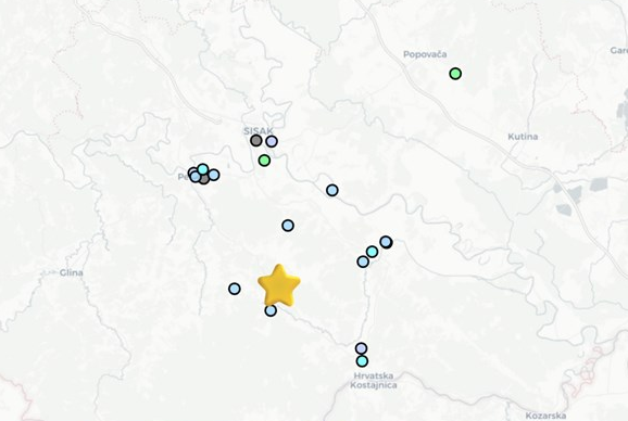 U Hrvatskoj potres u seizmički osjetljivom području
