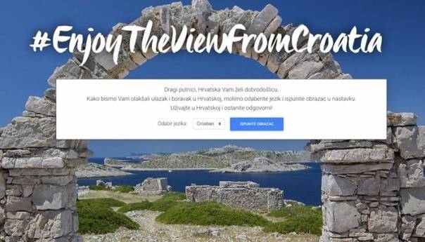 U Hrvatskoj u funkciji web stranica za najavu ulaska stranih državljana
