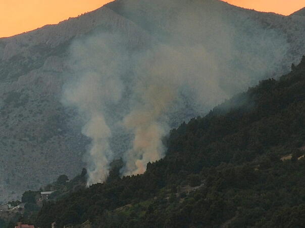 U kratko vrijeme izbila dva požara kod Tučepa i tri u Podgori