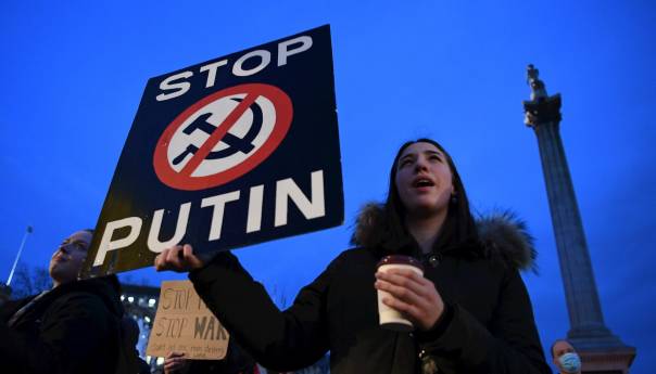 U Londonu i Bejrutu održani protesti protiv ruske agresije