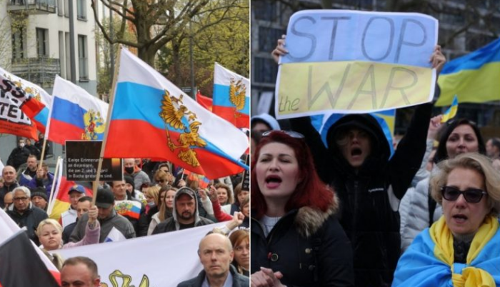 U Njemačkoj protesti za i protiv Rusije
