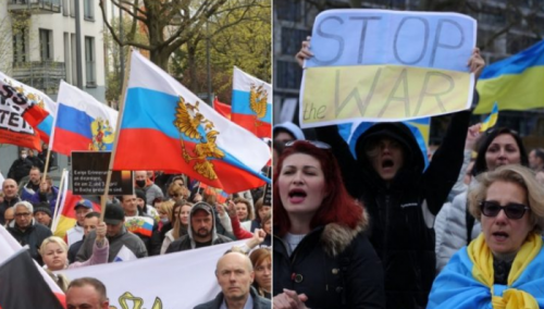 U Njemačkoj protesti za i protiv Rusije