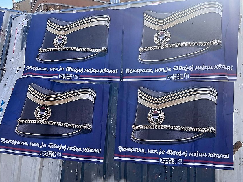 U Novom Sadu plakati podrške zločincu Ratku Mladiću