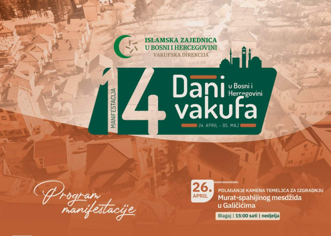 U petak svečano otvorenje 14. manifestacije "Dani vakufa"