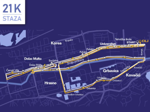 U Sarajevu 21. septembra privremena obustava saobraćaja zbog utrke